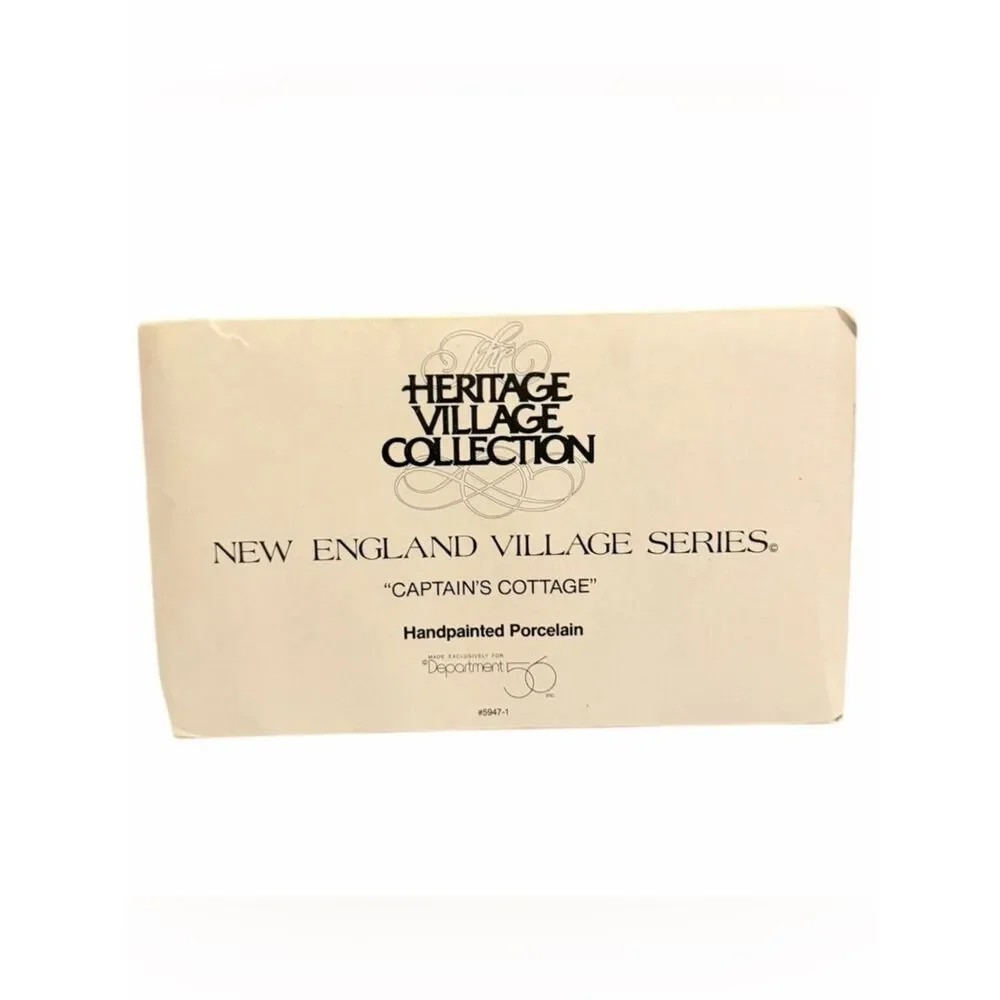 Dept 56 Captain's Cottage New England Village Series 5947-1 Retired 1990 EUC Box